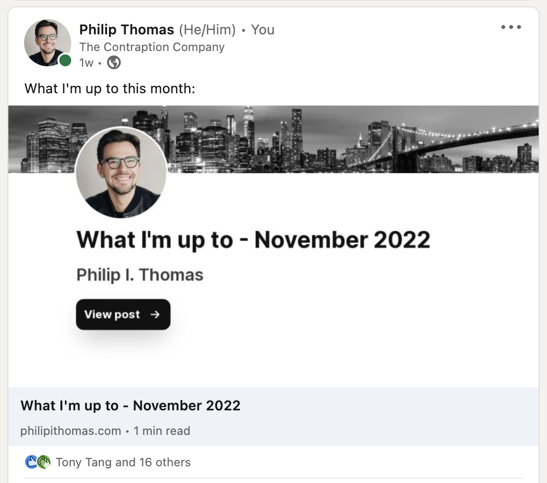 Postcard sharing on social media